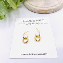 Load image into Gallery viewer, Gold Plated Double Hoops!