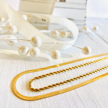 Load image into Gallery viewer, 18K Gold Plated Stainless Steel Rope Necklace 2 mm