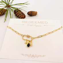 Load image into Gallery viewer, Black Carabiner Charm Necklace