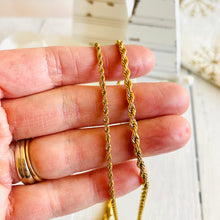 Load image into Gallery viewer, 18K Gold Plated Stainless Steel Rope Necklace 2 mm