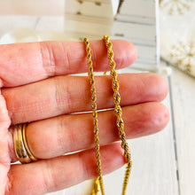 Load image into Gallery viewer, 18K Gold Plated Stainless Steel Rope Necklace 3 mm