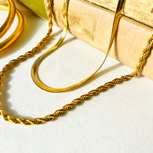 Load image into Gallery viewer, 18K Gold Plated Stainless Steel Rope Necklace 3 mm