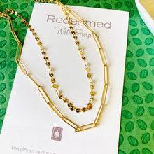 Load image into Gallery viewer, 18K Stainless Steel Long Paperclip Necklace
