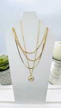 Load image into Gallery viewer, Waterproof Gold Plated Herringbone Necklace