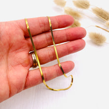 Load image into Gallery viewer, Waterproof Gold Plated Herringbone Necklace