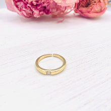 Load image into Gallery viewer, 16K Single Zirconia Ring