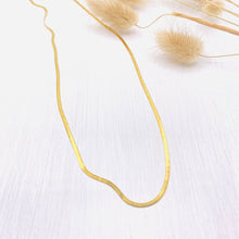 Load image into Gallery viewer, Waterproof Gold Plated Herringbone Necklace