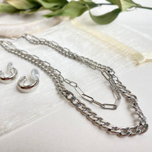Load image into Gallery viewer, Silver CLIP ON Hoops