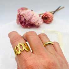Load image into Gallery viewer, Gold Plated Wave Ring