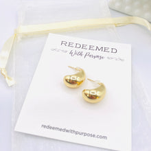 Load image into Gallery viewer, Gold Plated Dome Drop