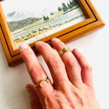 Load image into Gallery viewer, Gold Plated Moon Ring
