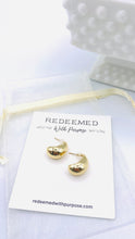 Load image into Gallery viewer, Gold Plated Dome Drop