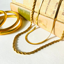 Load image into Gallery viewer, 18K Gold Plated Stainless Steel Rope Necklace 3 mm