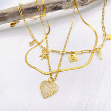 Load image into Gallery viewer, Waterproof Gold Plated Herringbone Necklace