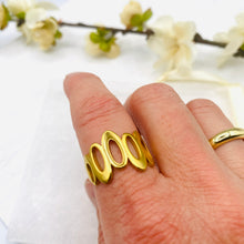 Load image into Gallery viewer, Gold Plated Wave Ring
