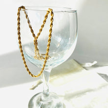 Load image into Gallery viewer, 18K Gold Plated Stainless Steel Rope Necklace 2 mm