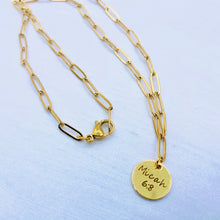 Load image into Gallery viewer, Micah 6:8 Charm Necklace