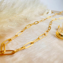 Load image into Gallery viewer, 18K Paperclip Stainless Steel Paperclip Necklace