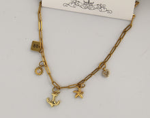 Load image into Gallery viewer, Coastal Charm Paperclip Necklace