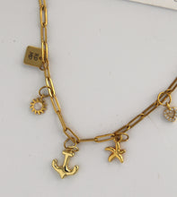 Load image into Gallery viewer, Coastal Charm Paperclip Necklace