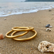 Load image into Gallery viewer, Matte Gold Dust Thai Bangles - Redeemed With Purpose
