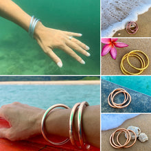 Load image into Gallery viewer, Rose Gold Leaf Filled Thai Bangles - Redeemed With Purpose