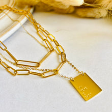 Load image into Gallery viewer, 18K Paperclip Stainless Steel Paperclip Necklace
