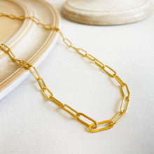 Load image into Gallery viewer, 18K Paperclip Stainless Steel Paperclip Necklace