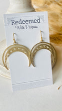 Load image into Gallery viewer, Engraved Moon Earrings
