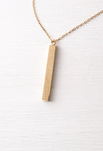 Load image into Gallery viewer, Justice Bar - Gold Necklace