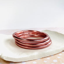Load image into Gallery viewer, Rose Gold Leaf Filled Thai Bangles - Redeemed With Purpose