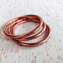 Load image into Gallery viewer, Rose Gold Leaf Filled Thai Bangles - Redeemed With Purpose