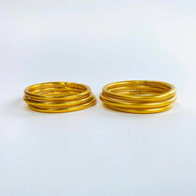 Load image into Gallery viewer, Gold Single Braided Thai Bangles