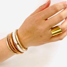 Load image into Gallery viewer, Matte Copper Dust Filled Thai Bangles - Redeemed With Purpose