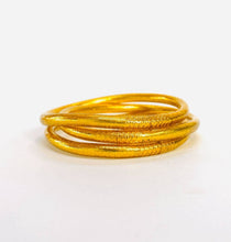 Load image into Gallery viewer, Gold Leaf Filled Thai Bangles Set of 3