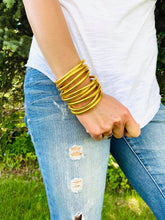Load image into Gallery viewer, Gold Leaf Filled Thai Bangles image 7