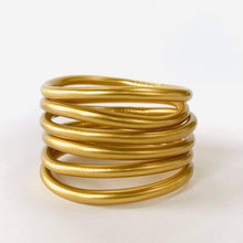 Load image into Gallery viewer, Matte Gold Dust Thai Bangles Set of 6