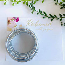 Load image into Gallery viewer, Silver Leaf Filled Thai Bangles image 9