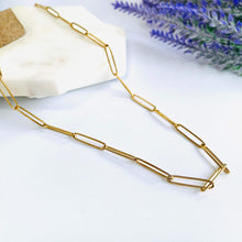 Load image into Gallery viewer, 18K Stainless Steel Long Paperclip Necklace