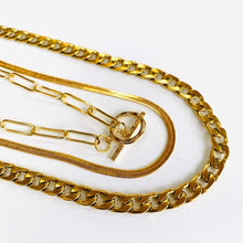 Load image into Gallery viewer, UNISEX 18K Stainless Steel Beveled Flat Necklace