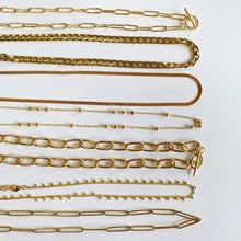 Load image into Gallery viewer, 18K Stainless Steel Long Paperclip Necklace