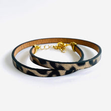 Load image into Gallery viewer, Vintage Pink Leopard Wrap Bracelet
