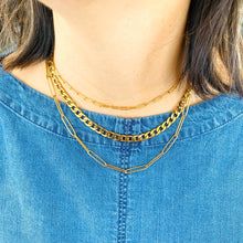Load image into Gallery viewer, 18K Stainless Steel Long Paperclip Necklace