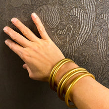 Load image into Gallery viewer, Matte Gold Dust Thai Bangles - Redeemed With Purpose

