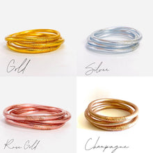 Load image into Gallery viewer, Rose Gold Leaf Filled Thai Bangles - Redeemed With Purpose