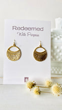 Load image into Gallery viewer, Floral Electroplated Earrings Gold
