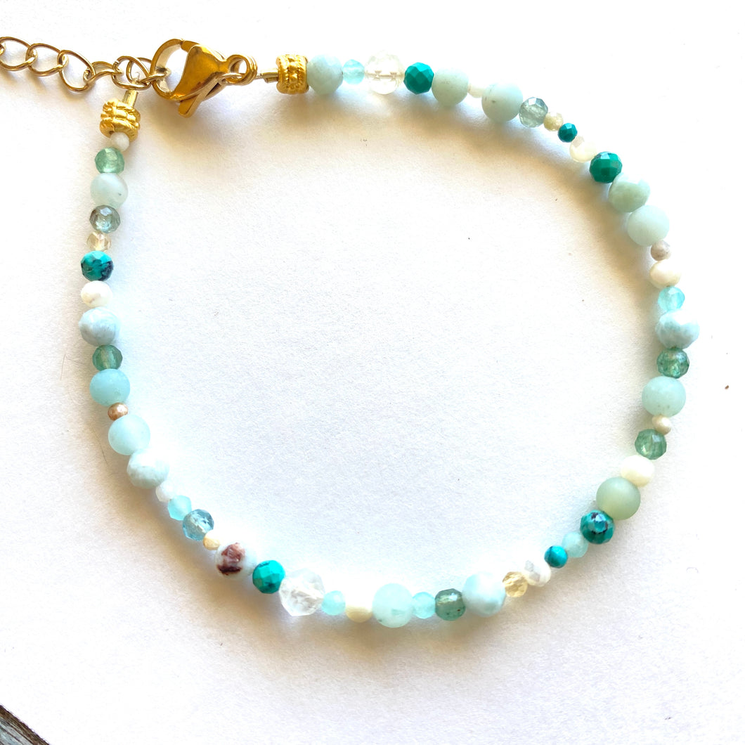 Seaglass Gemstone Bracelet