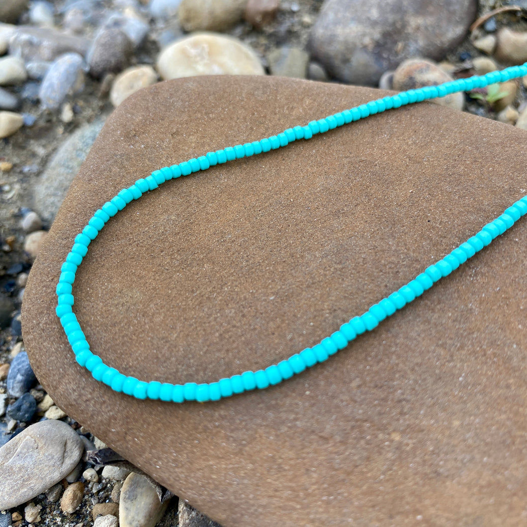 Stone Seed Bead Necklace