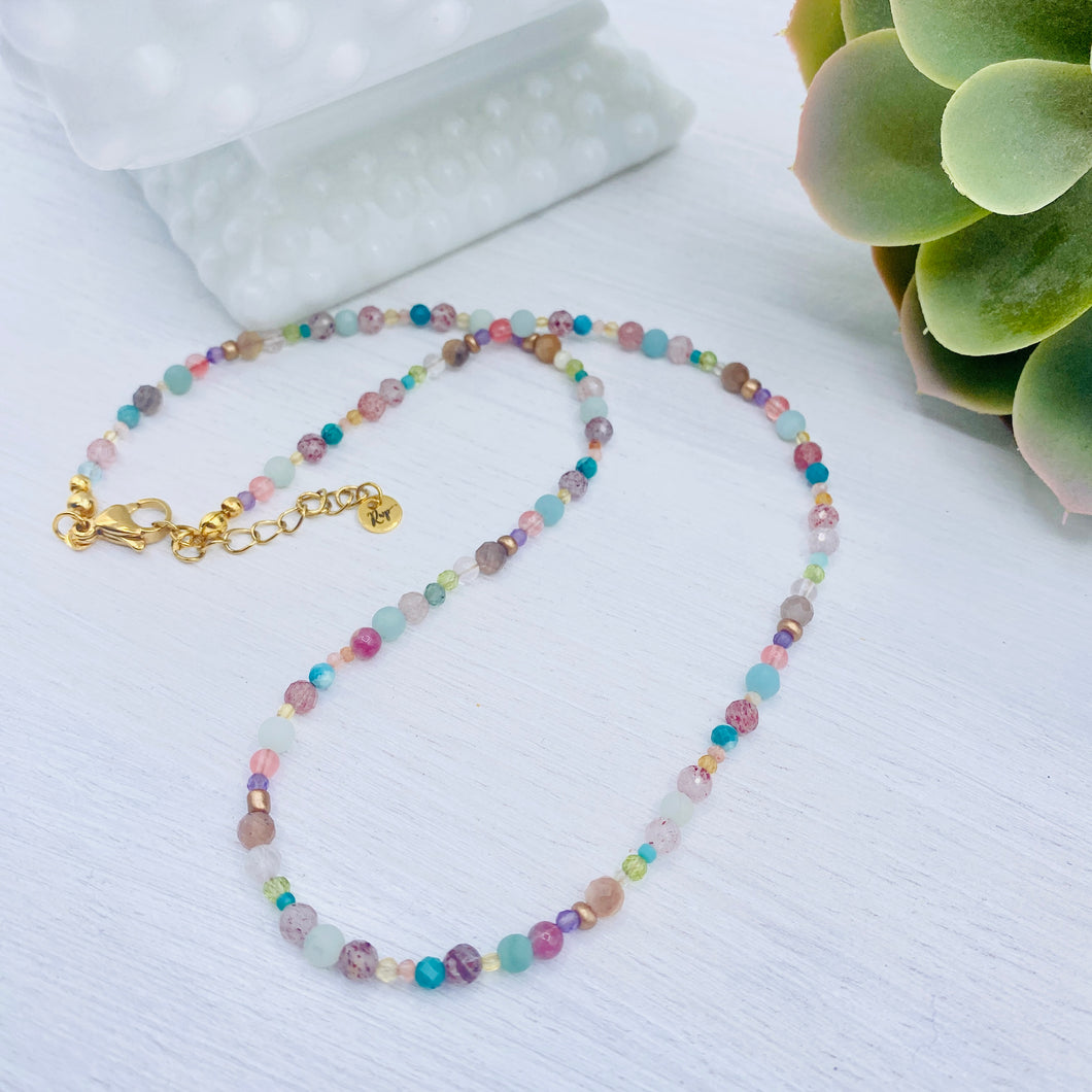 Pastel Gemstone Necklace