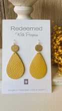Load image into Gallery viewer, Golden Drop Leather Earrings
